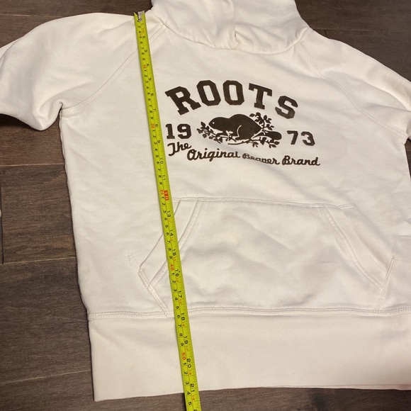 Roots Hoodie Hooded Sweatshirt Size M Ivory - Picture 7 of 10